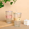 Vaso girly con tapa y sorbete (480ml) - CHO-1054