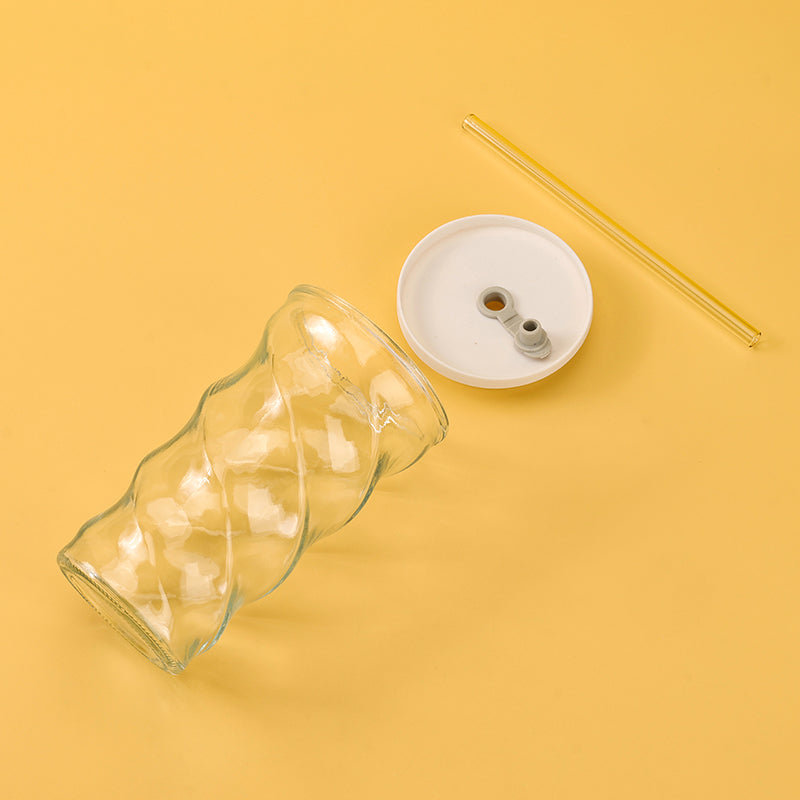 Vaso espiral de vidrio (450ml) - CHO-1061