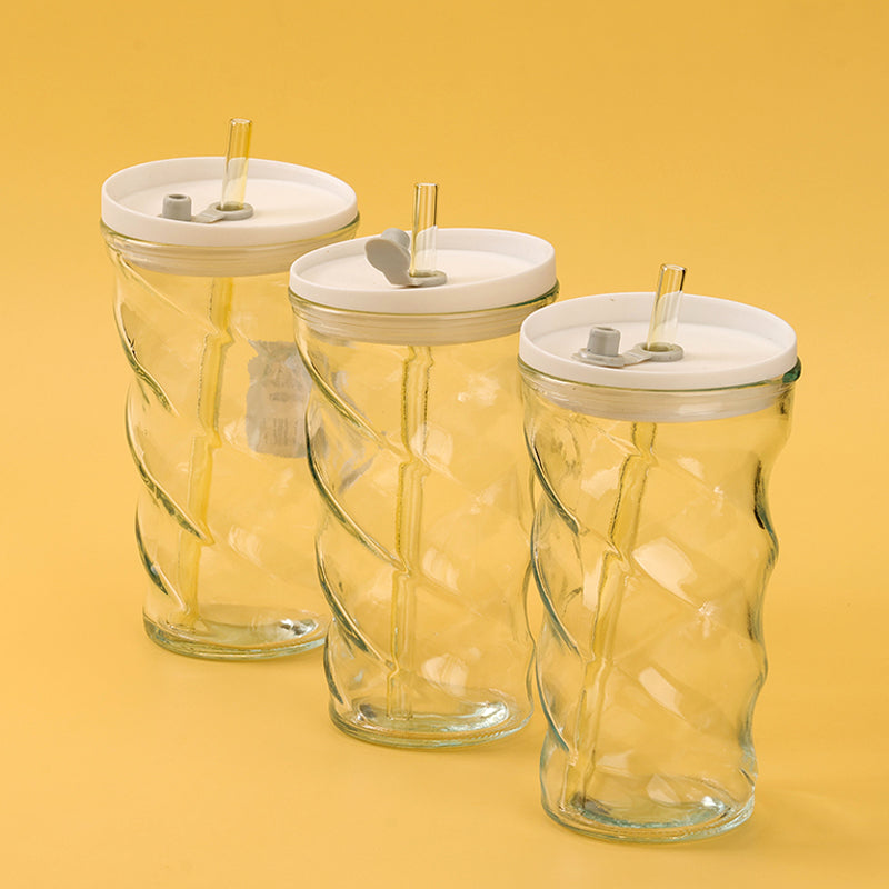 Vaso espiral de vidrio (450ml) - CHO-1061