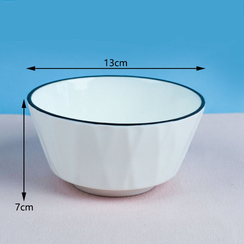 Bowl de ceramica con borde negro (5inch) - CHO-1025
